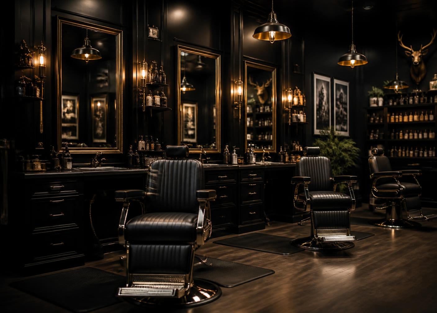 Wnętrze barber shopu NORTHSIDE w Warszawie